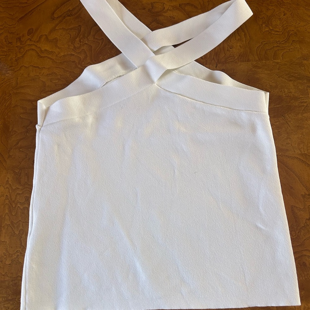 J. Crew White Cross-Strap Camisole